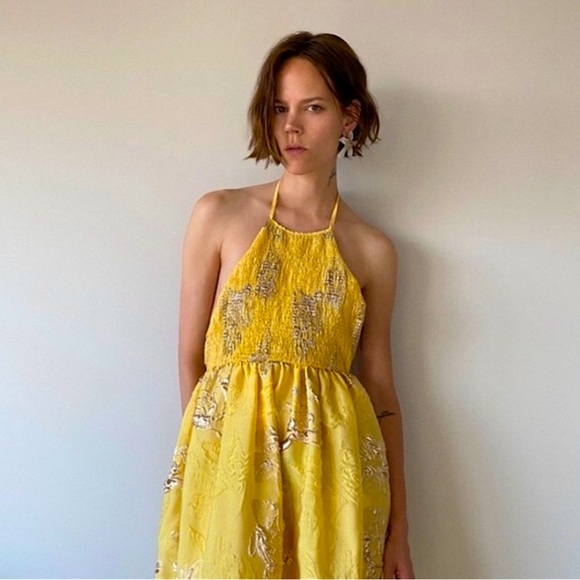 ZARA LIMITED EDITION Gold Embroidered Dress - Picture 7 of 10